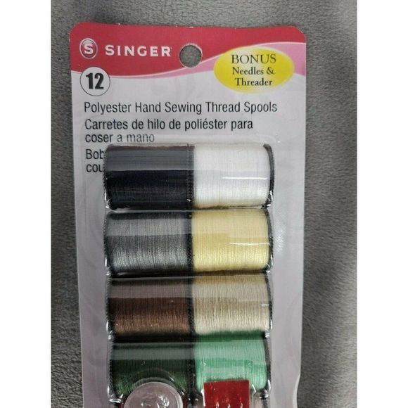 SINGER -‎ Polyester Hand Sewing Thread Spools - 12 Spools. 7B - Picture 4 of 7